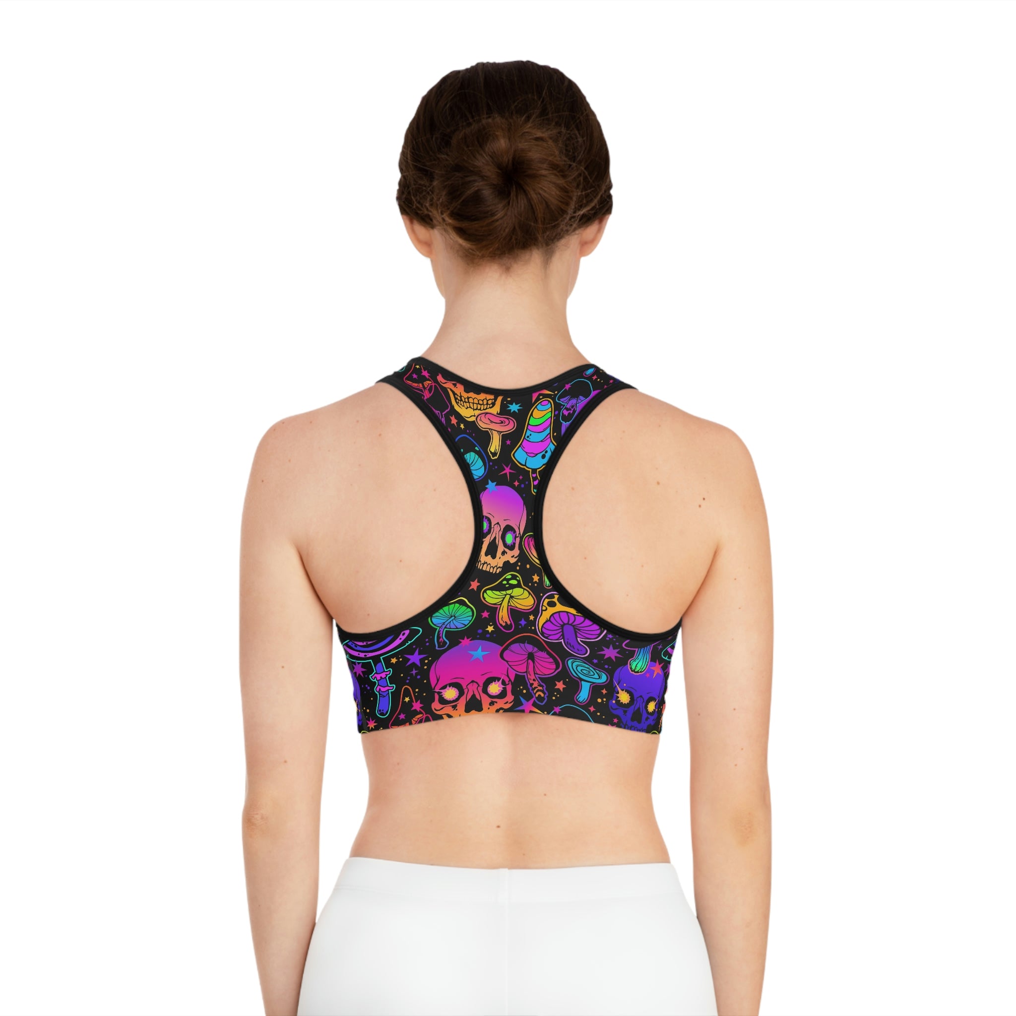 Psychedelic Skulls Sports Bra